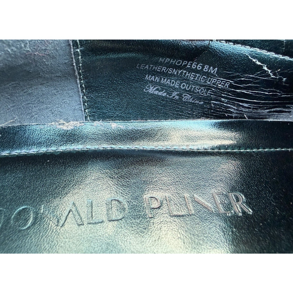 Donald J Pliner Emerald green Women’s Croc embossed Leather Comfy Loafers Size 8 - Picture 6 of 13